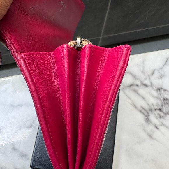 CHANEL Pink Camellia Lamb Leather Flap Wallet COA - Full Set - Picture 6 of 13